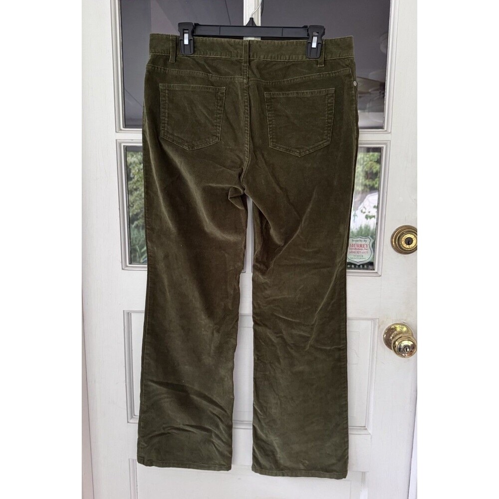 J. Jill Women’s Corduroy Pants Jeans Size 10 Petite Olive Green Boot Cut Stretch - Picture 2 of 8